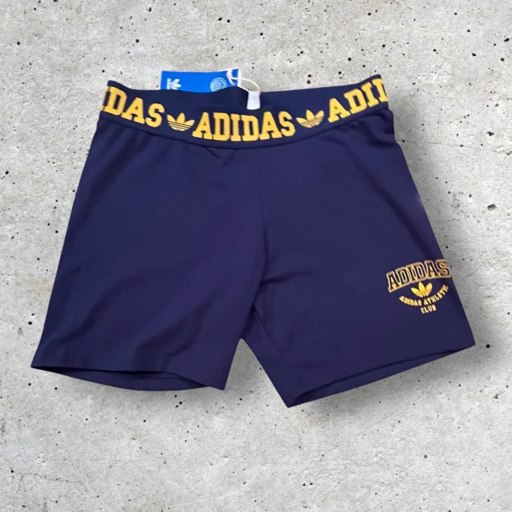 NWT Adidas Women's Logo Waistband Booty Shorts - Picture 5 of 12